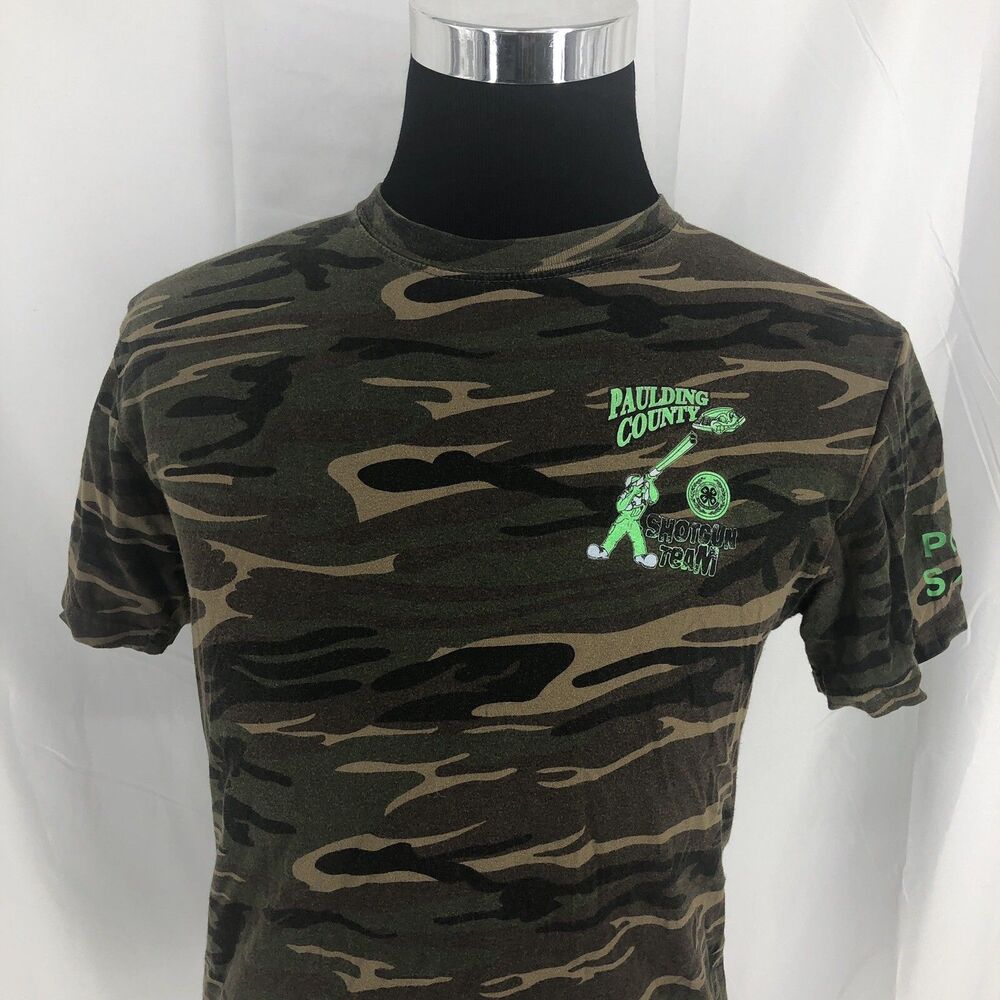Paulding County Shotgun Team 4H Protect SAFE Camo Graphic T Shirt Medium